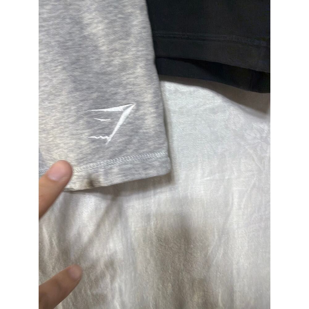 GymShark Sweat Shorts Medium Black Gray Drawstring Lot of 2 - Picture 5 of 10